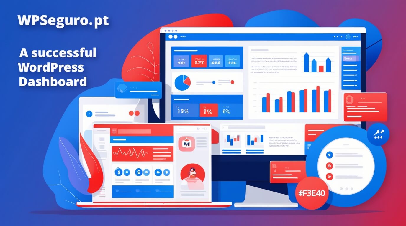 Dashboard de um blog WordPress moderno e bem-sucedido